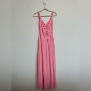Pink Zara maxi dress with cutouts